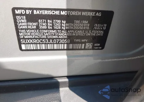 2018 BMW X5 xDrive35I из США, поврежденный, VIN 5UXKR0C53JL073058